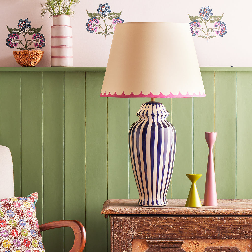 Regular Lottie table lamp cobalt blue stone glaze