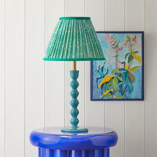 Mildred table lamp in turquoise