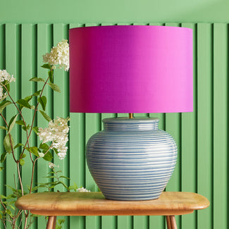 Orson table lamp in pale blue