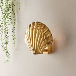 Smaller Calico wall light in antique brass