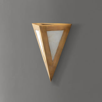 Cyrus wall light in antiqued brass
