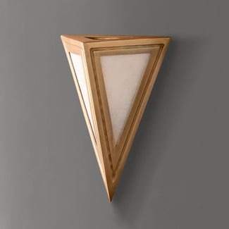 Larger Cyrus wall light in antiqued brass