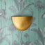 Half Moon wall light in antique brass