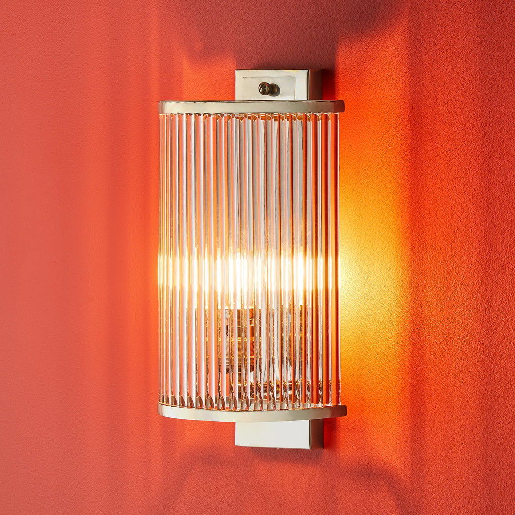 Nickel Lighting: Roddy Wall Light with Glass Rods