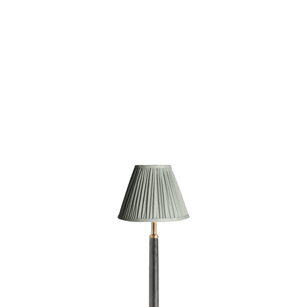 16cm empire gathered lampshade smog stonewashed linen