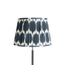 40cm straight empire printed linen ikat shade in navy Yoda