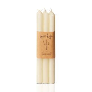 Dusky dinner candle in ivory - pack of 6