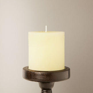 Larger Ferris pillar candle in ivory