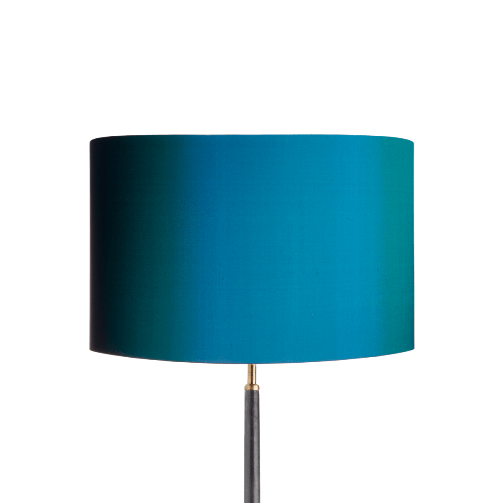 45cm drum lampshade peacock dupion silk