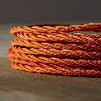 Three core silk twisted flex in orange