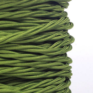 Three core silk twisted Fittings and Flex in sage green