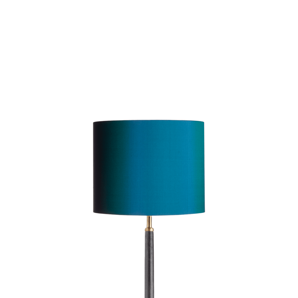 25cm drum lampshade peacock dupion silk