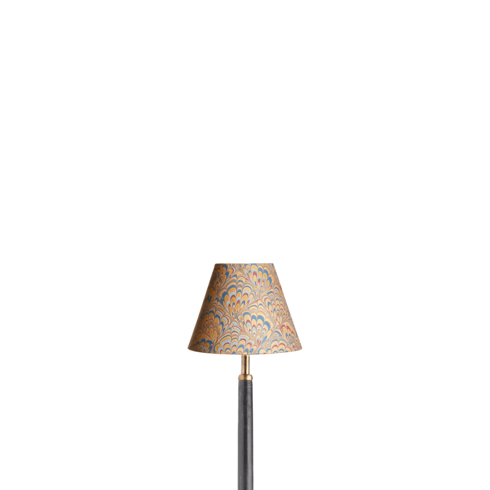 16cm empire shade hand made marbled paper golden piave