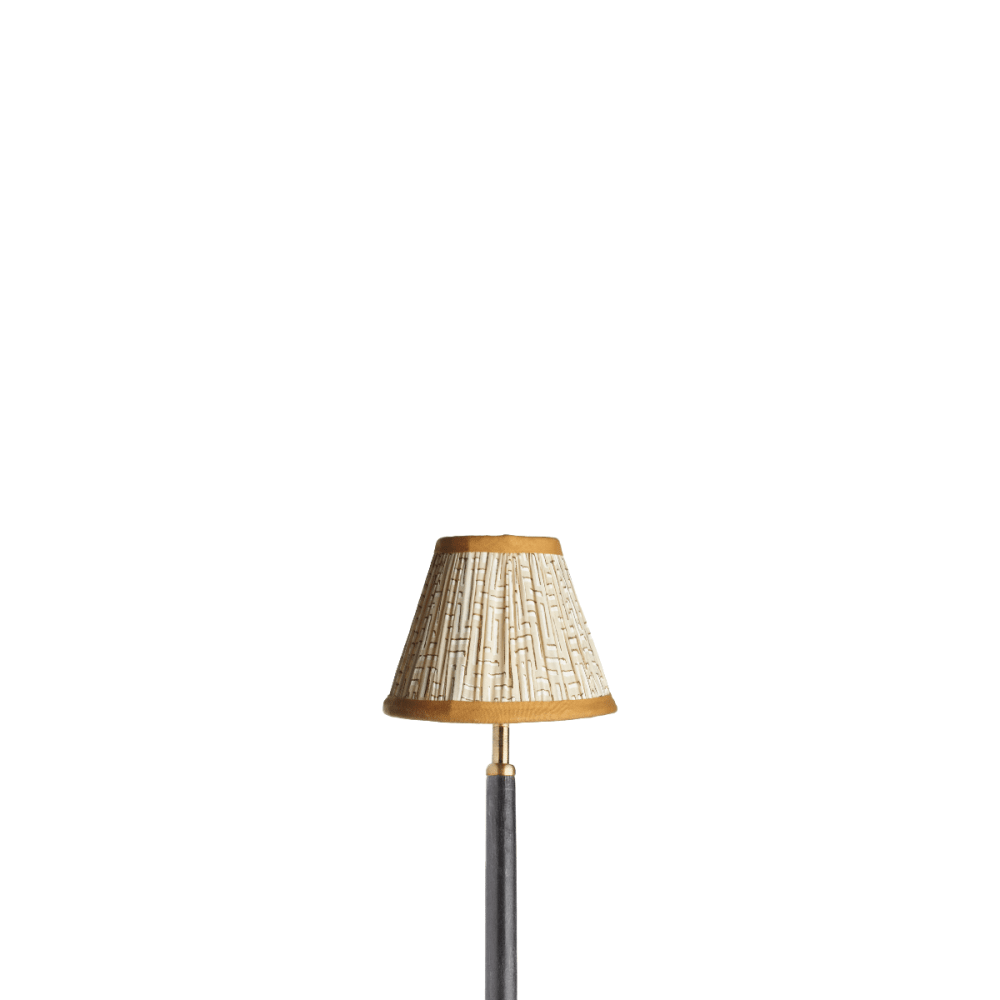 16cm empire gathered lampshade block printed cotton