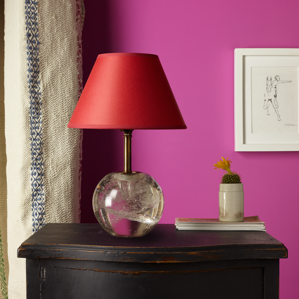 Katherine table lamp in clear blown glass