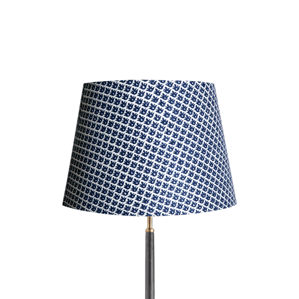40cm straight empire lampshade temple block printed cotton
