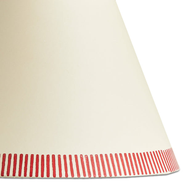 25cm empire shade in scarlet stitches hand painted card