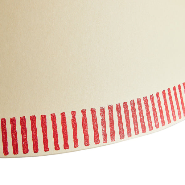 25cm empire shade in scarlet stitches hand painted card