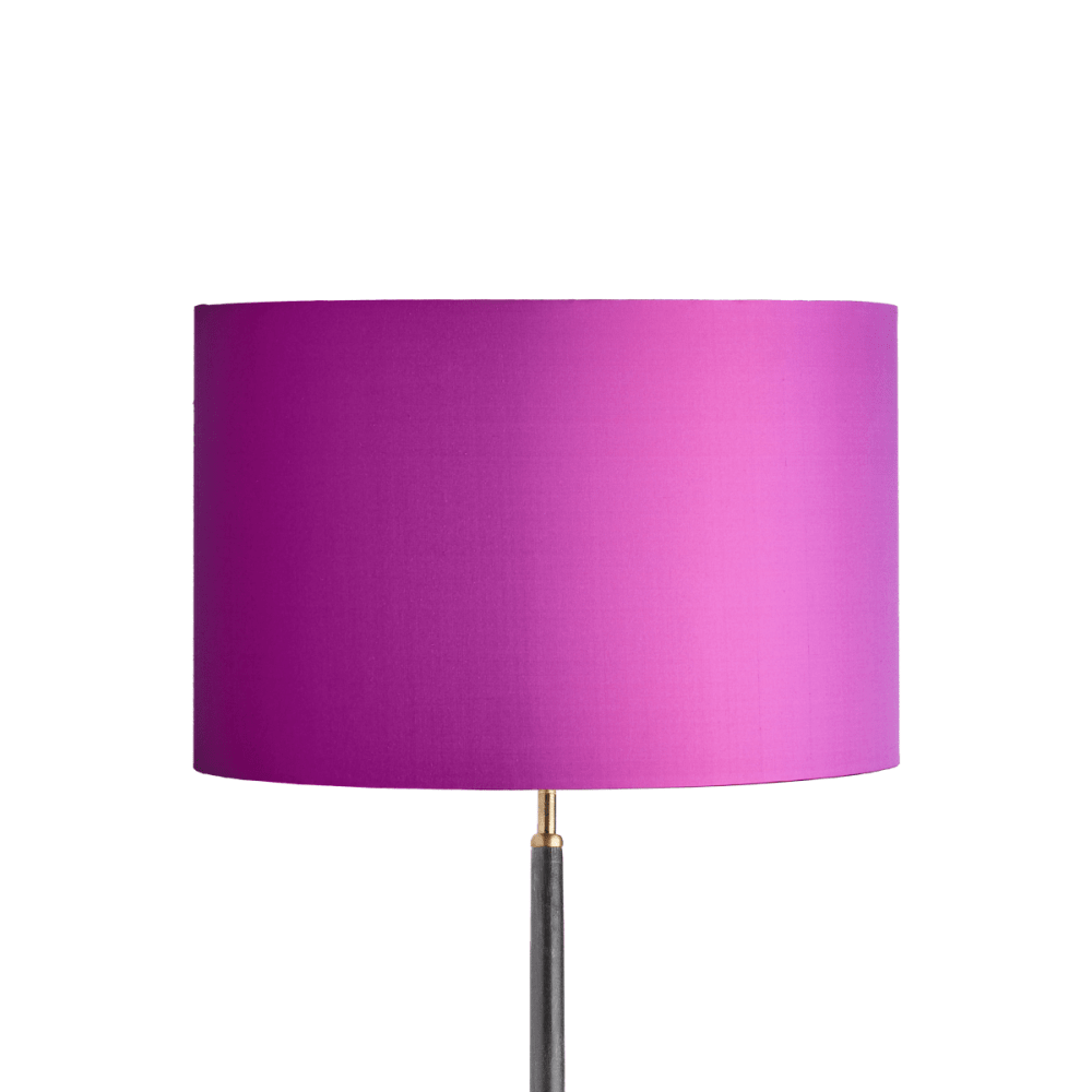 45cm drum lampshade in fuchsia dupion silk