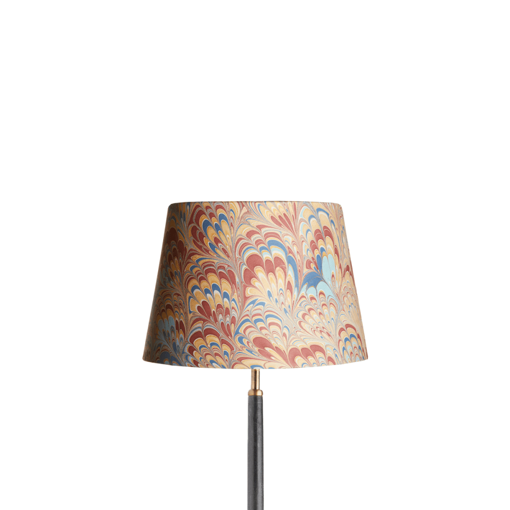 30cm straight empire shade hand made marbled paper golden piave