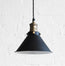 Smaller Dexter pendant light in ash black with white interior