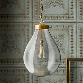 Larger Bulbus pendant in clear glass