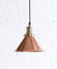 Smaller Dexter pendant light in copper