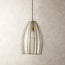 Marge pendant light in brass and glass