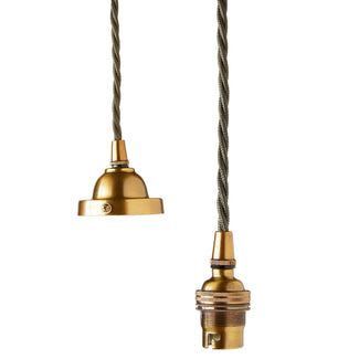 Classic pendant light kit in antiqued brass