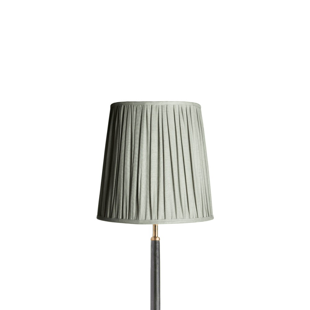 25cm tall tapered gathered lampshade smog stonewashed linen