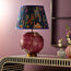 Gloria table lamp in plum coloured glass