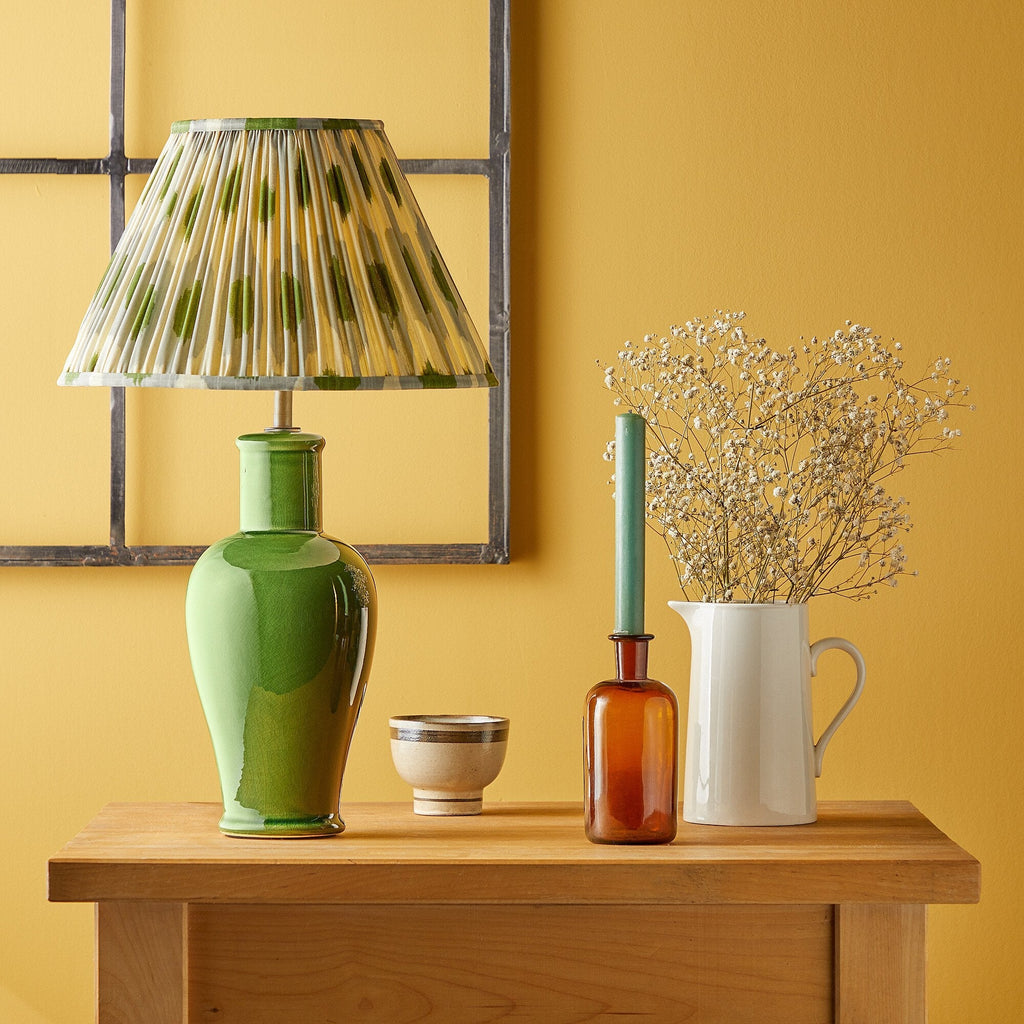 Smaller Lolita bedside lamp emerald glaze