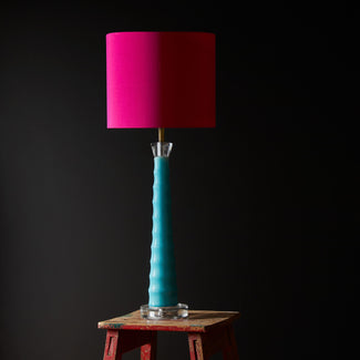 Smaller Palmer table lamp in turquoise