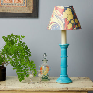 Randall table lamp in a turquoise glaze