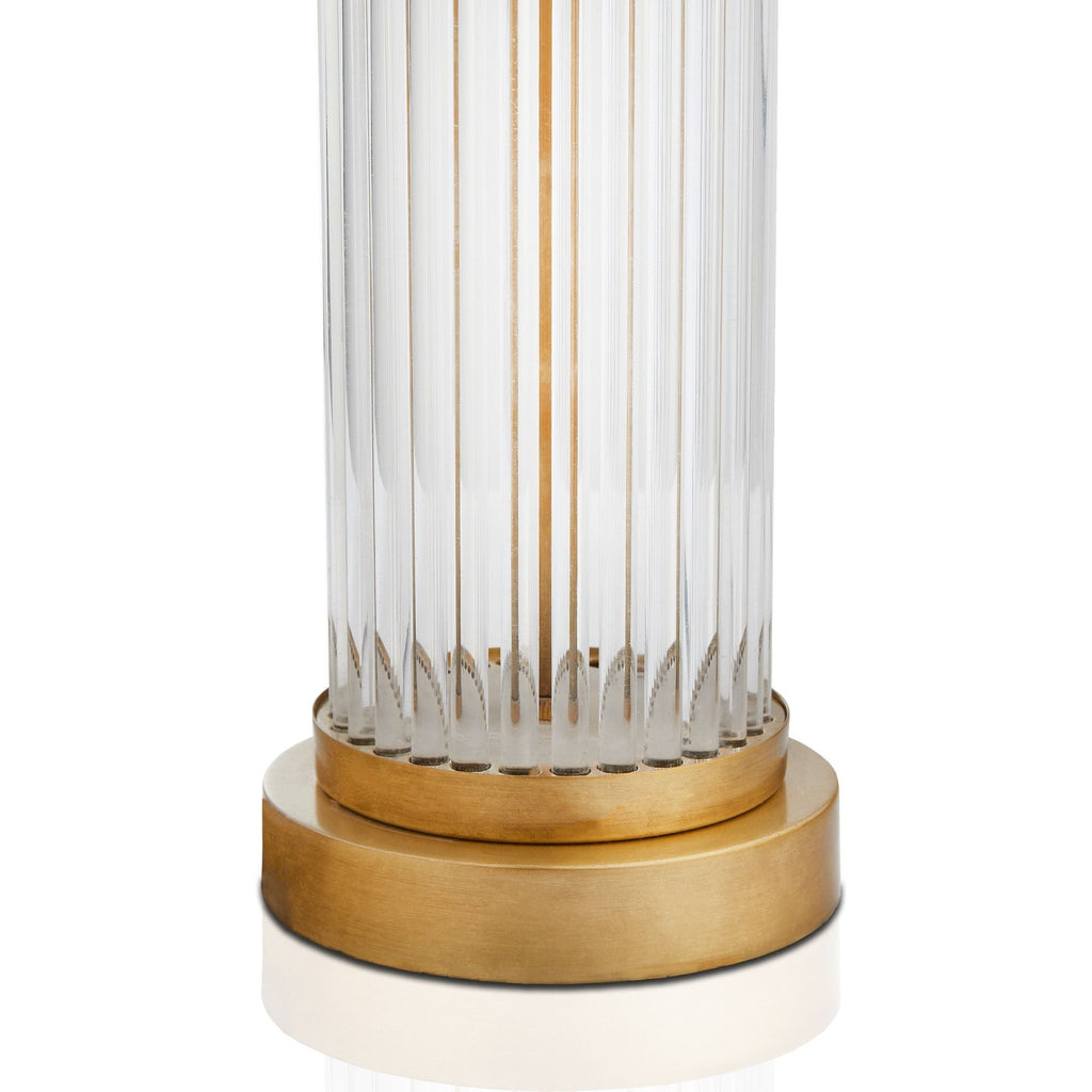 Roddy table lamp in brass with glass rods