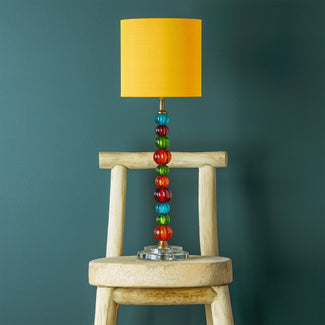 Sweetie table lamp in multi-coloured glass