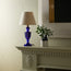 Urnie bedside lamp in blue resin