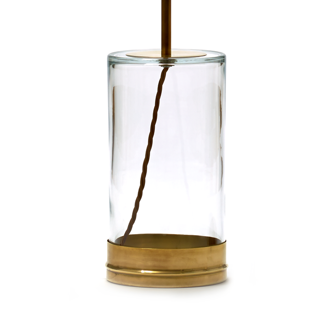 Regular Wisteria table lamp in brass and clear glass