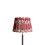 30cm straight empire gathered lampshade in heraldic printed linen ikat