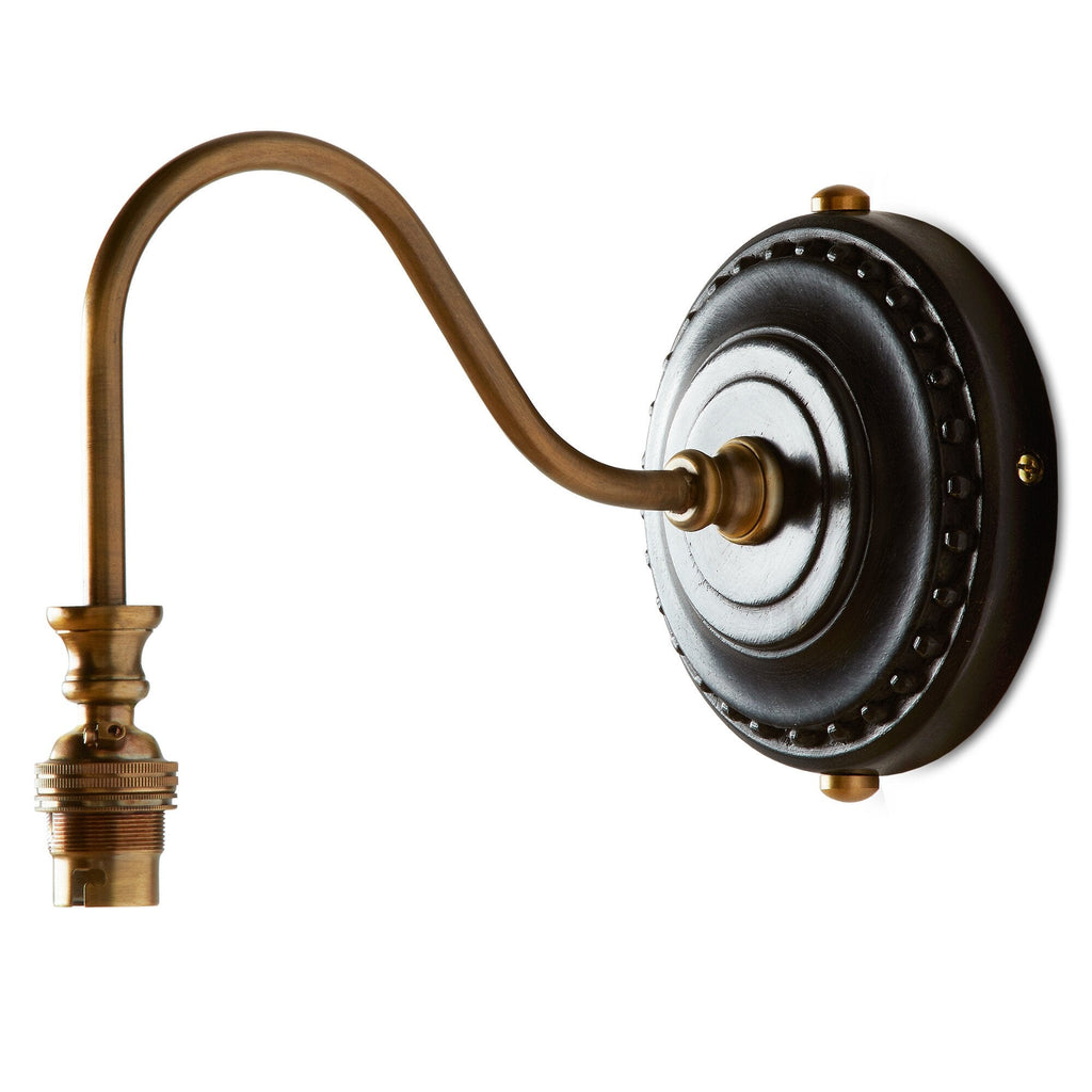 Drake wall fitting wood brass
