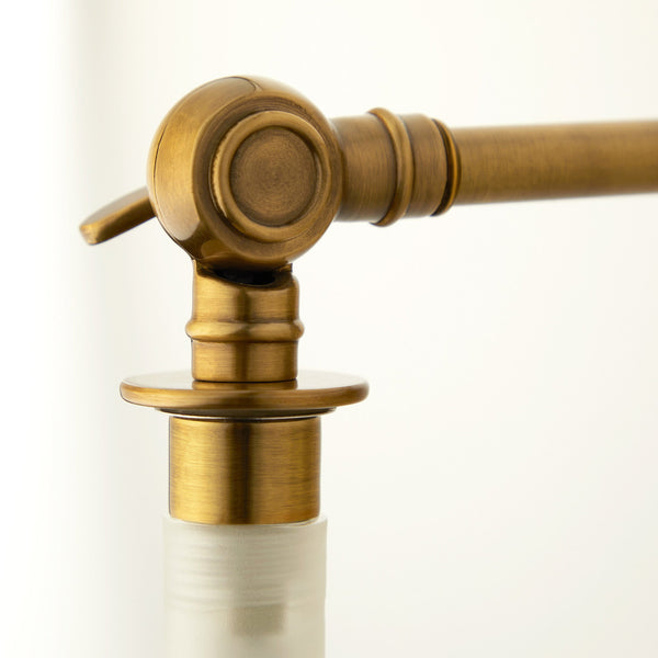 Rose wall fitting IP44 rated in antique brass