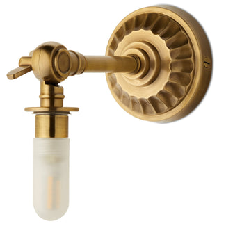Rose wall fitting IP44 rated in antique brass