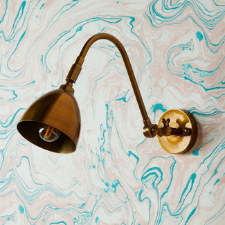 Jasmine Wall Light in Antiqued Brass